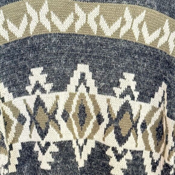 Big Bear Trading Co Vintage Mens sweater Sz L geometric Grandpa 90s - Picture 2 of 4